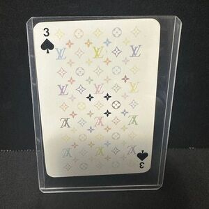 Louis Vuitton Takashi Murakami Monogram Playing Card - 3 Of Spades. New